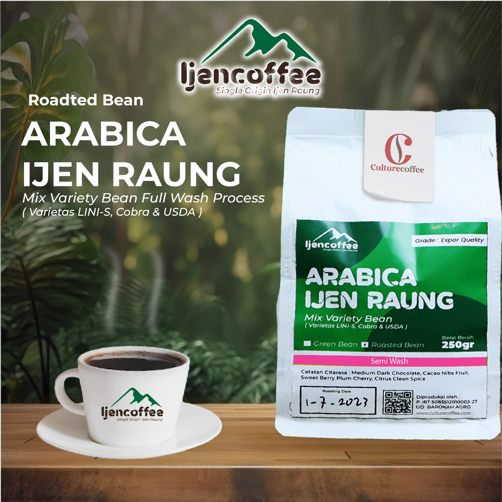 

kopi arabica bubuk halus 250gr semiwash proses Grade A - Ijen Coffee