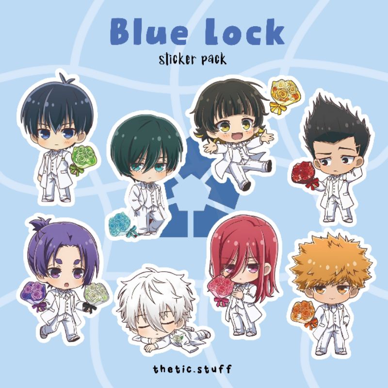 

Blue lock sticker pack (chibi ver). || stiker Blue lock