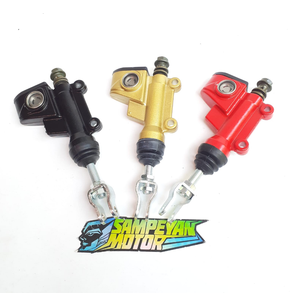 Pompa Tonjokan Master Rem Cakram Belakang Model SE Modifikasi Warna Merah Gold Hitam Silver CBR CB 1