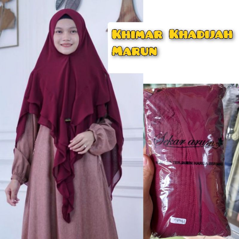 Marun, Navy | Khimar KHADIJAH Sekararum Fashion | reseller sekararum gamis semarang