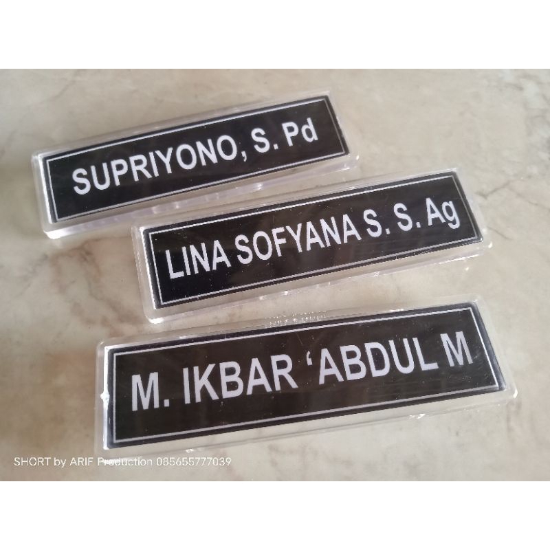 

NAMETAG AKRILK / NAMA DADA CUSTOM