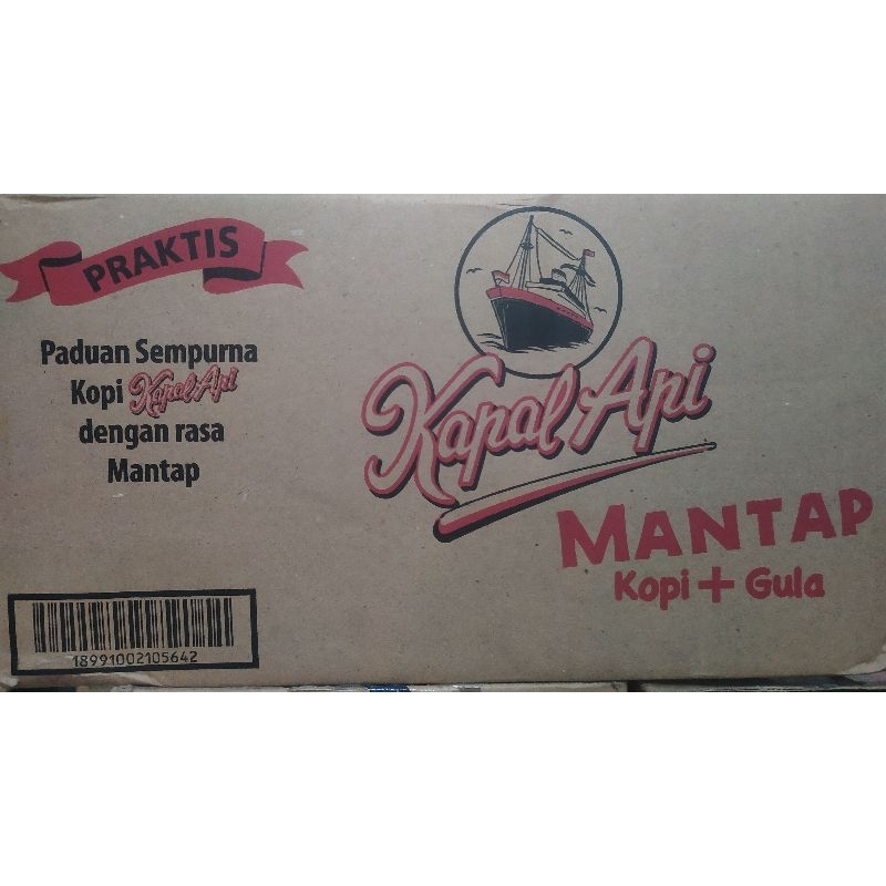 

Kapal Api "MANTAP" Kopi+Gula "KARTONAN" ( 1 Karton isi 12 Renteng)