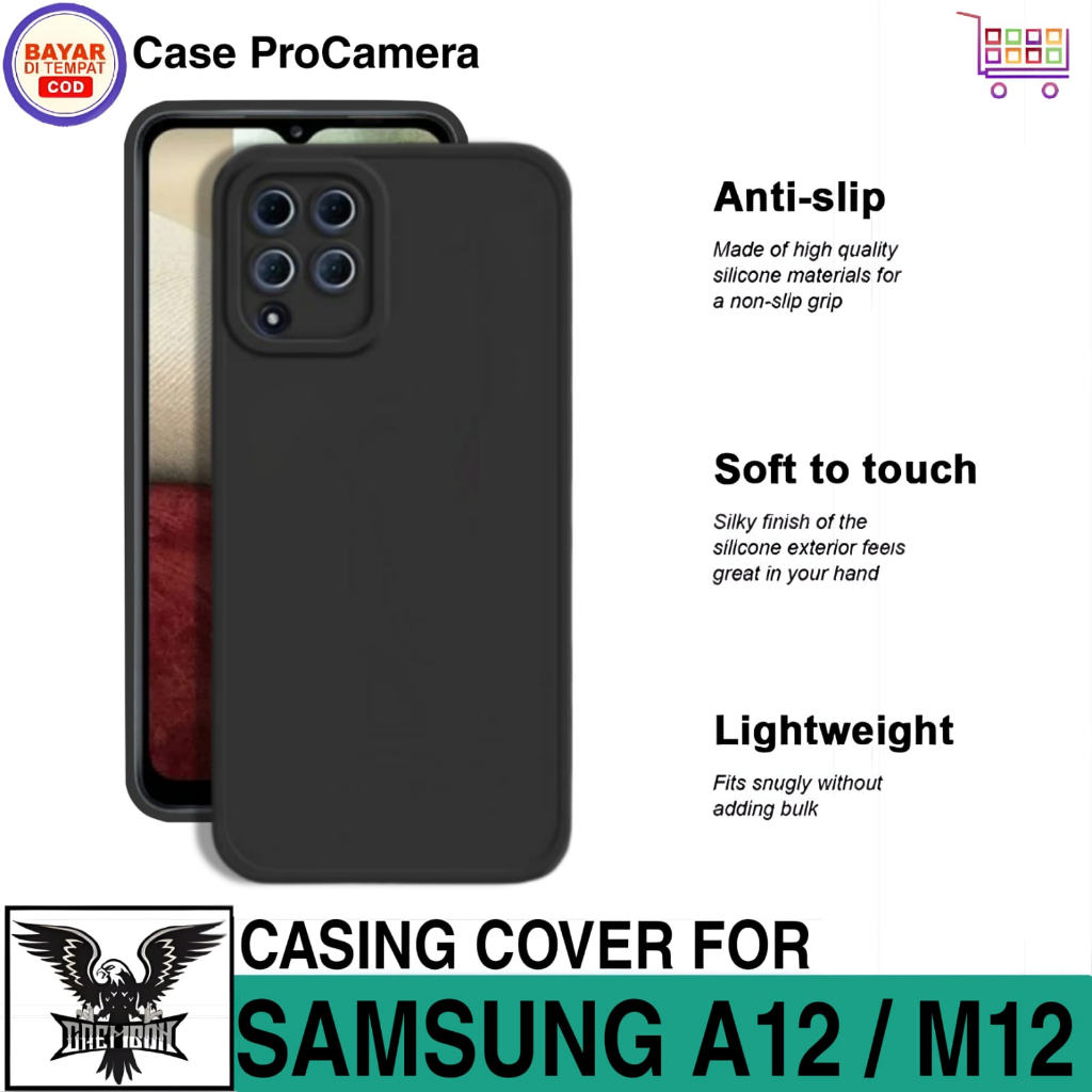 Promo Soft Case SAMSUNG GALAXY A12 M12 Liquid Pro Camera Premium Casing Cover