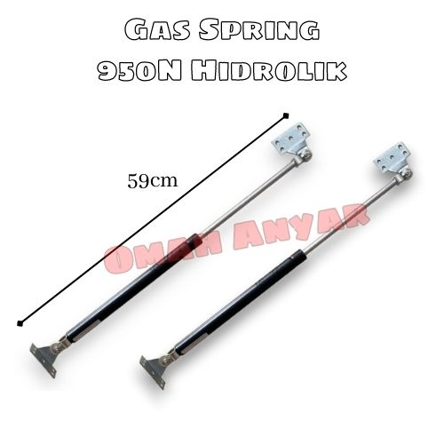 Hidrolik Gas Spring 950N 95 Kg Pintu Panjang Ranjang Tempat Tidur Jendela 900N 950 N 59 60 cm
