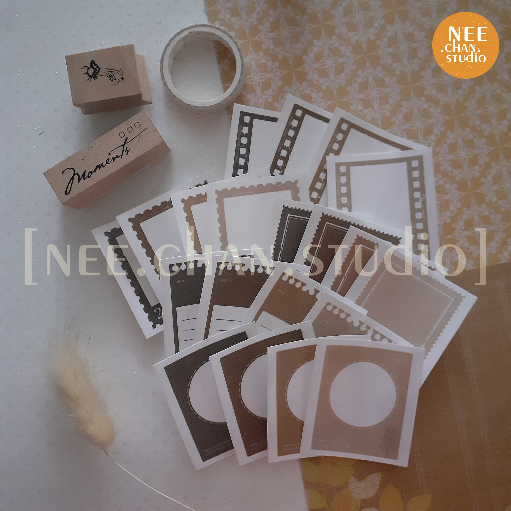 

Sticker Deco / Sticker Journal / Sticker Transparent / Stiker Transparan / Die Cut Sticker / Art Journal / Seri Hojicha Chai Latte