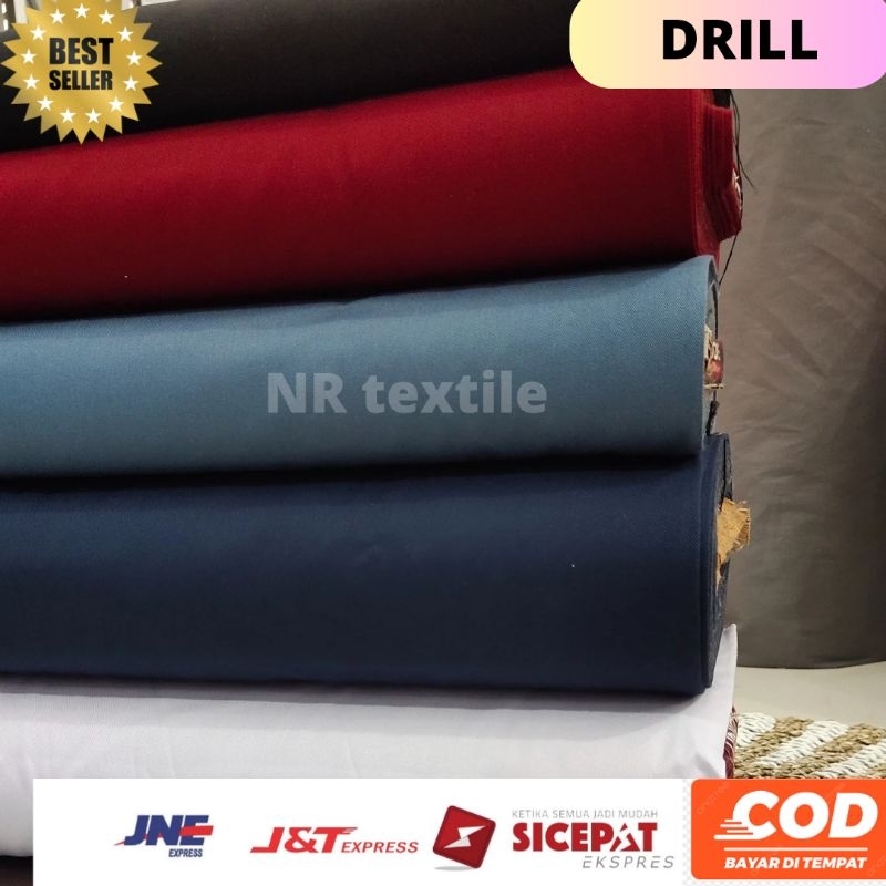 kain drill unione meteran premium seragam sekolah