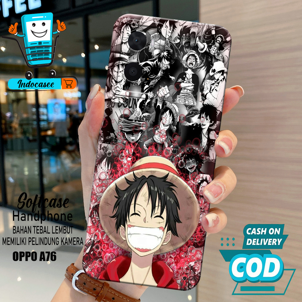 Case Hp Softcase OPPO A76 Case Hp OPPO A76  Silikon Hp OPPO A76 2023 Casing OPPO A76 Motif Cartoon K