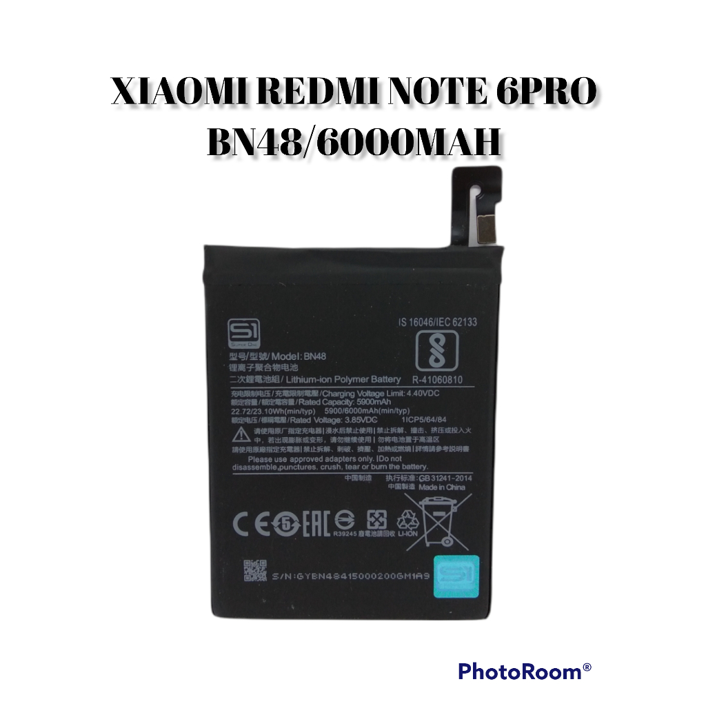 BATERAI DOUBLE POWER SUPER ONE REDMI NOTE 6PRO BN48 BN 48