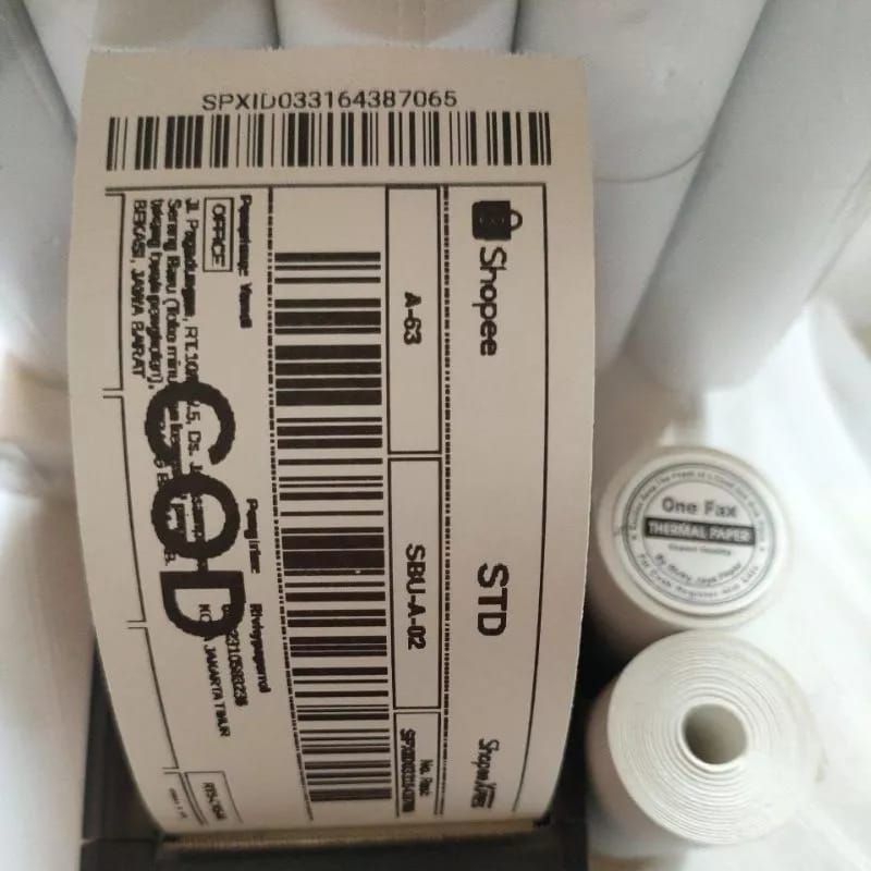 

Label Sticker Thermal 58mm x 5 meter Countinous Roll