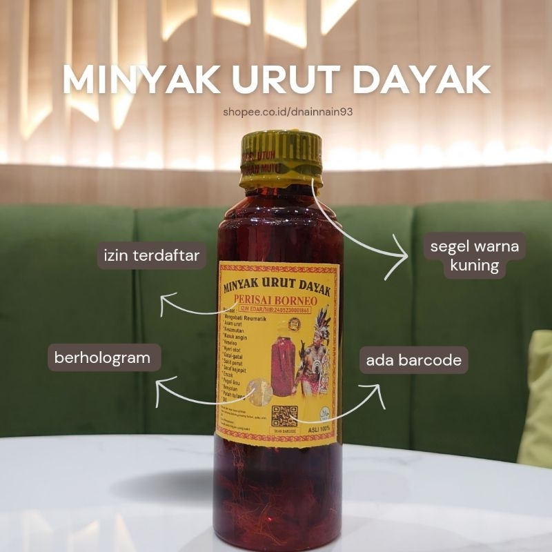 MINYAK URUT ASLI DAYAK BORNEO
