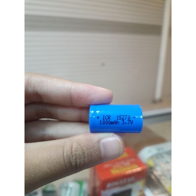 Baterai CR2 15270 1000mah biru lithium 3.7 volt rechargeable