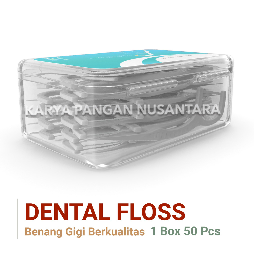 TUSUK GIGI DENTAL FLOSS PICKS TUSUK GIGI BENANG DENTAL STICK BOX 50PCS