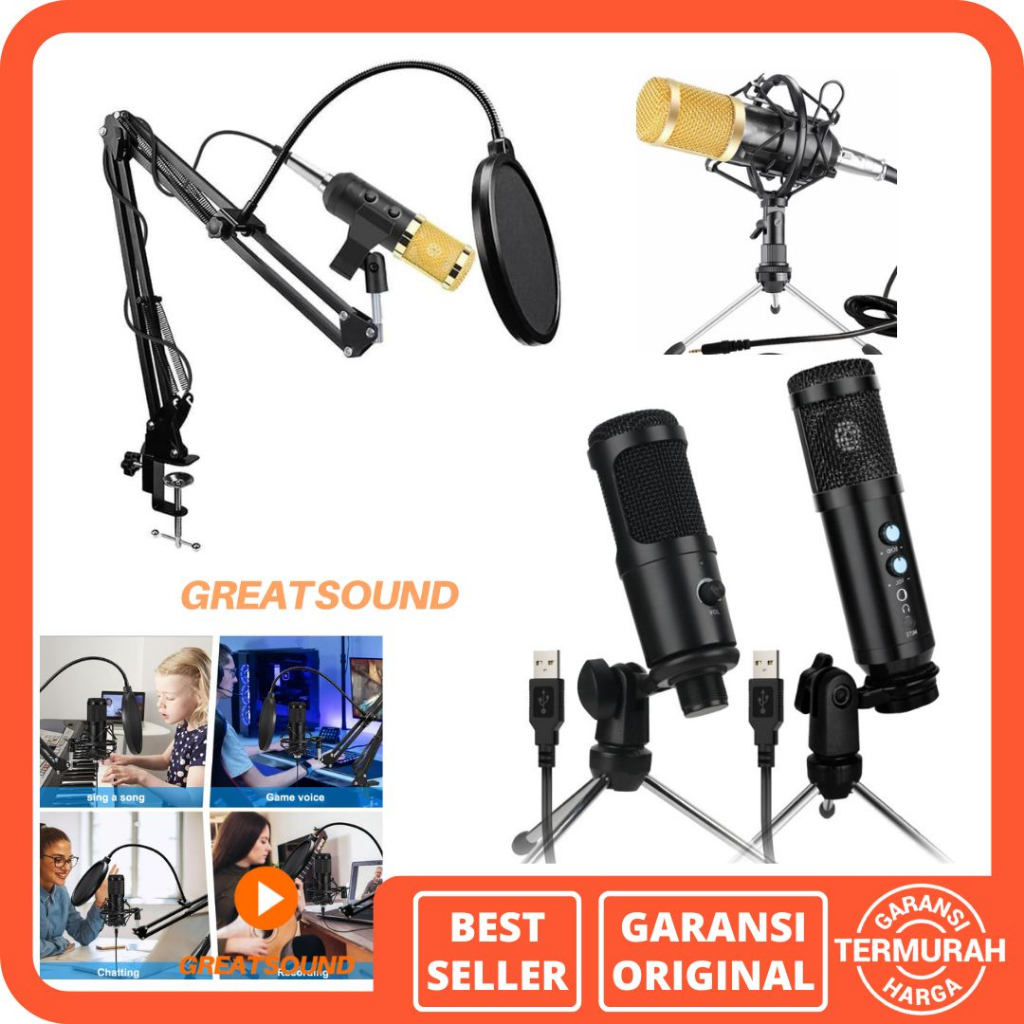 Mikrofon BM 800 Mic Condenser Mic BM 800 Mikrofon Kondenser BM800 Mikrofon Studio Mic Set Mic UD900 