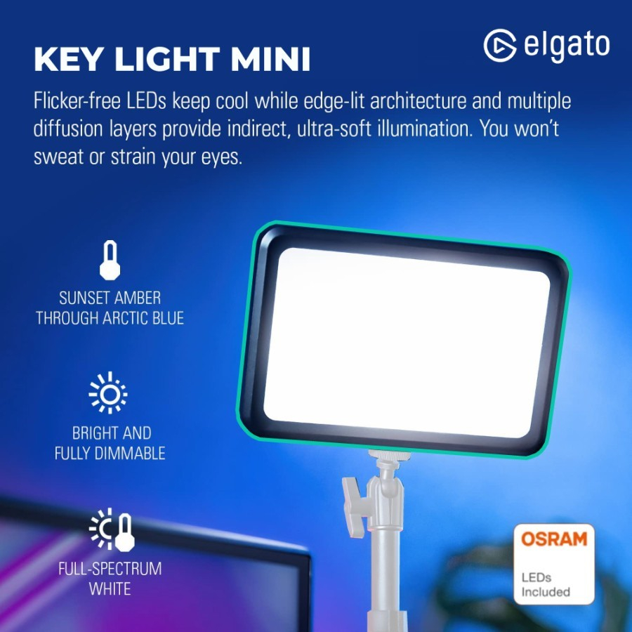 ELGATO KEY LIGHT MINI | Wireless Lighting System with 800 Lumens