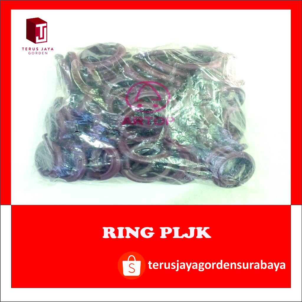 Ring Gorden Rolet Polos Kayu Jumbo PLJK Artop / Cincin Ring Pipa Gorden Bulat PLJK