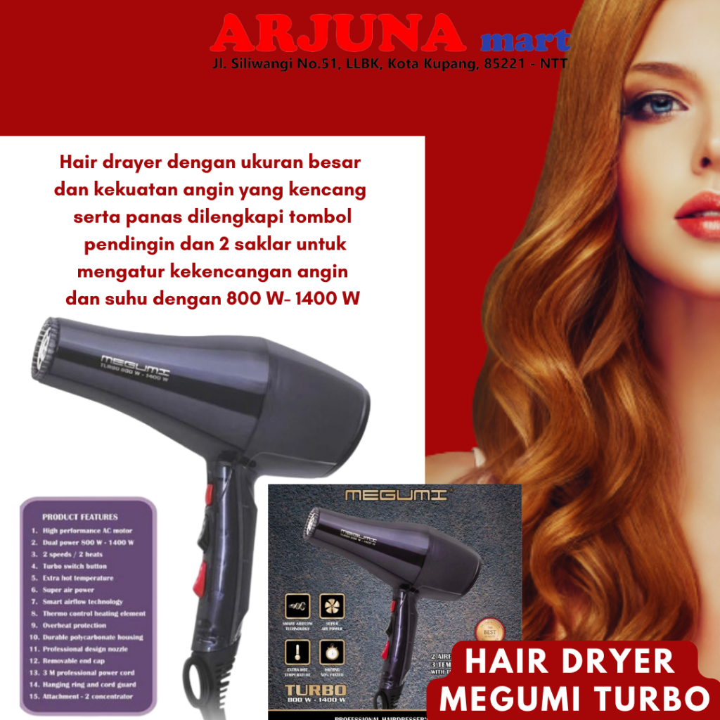 HAIR DRYER MEGUMI TURBO