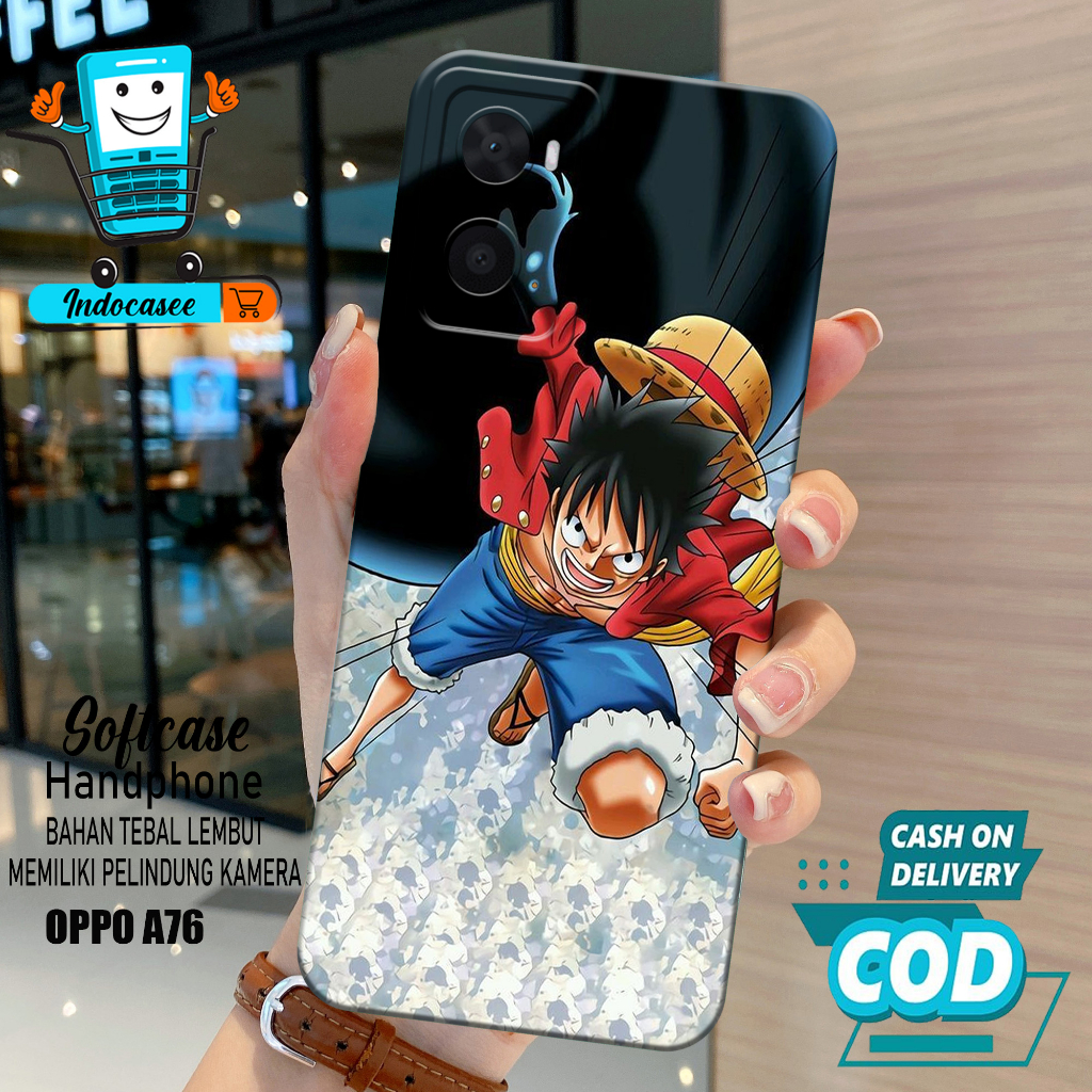 Case Hp Softcase OPPO A76 Case Hp OPPO A76  Silikon Hp OPPO A76 2023 Casing OPPO A76 Motif Cartoon K