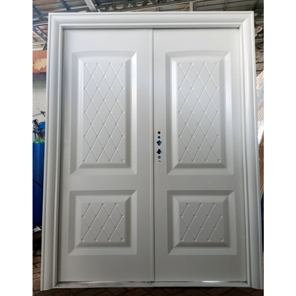 Pintu Double Bahan Baja / Pintu Utama / Pintu Rumah / Pintu Utama Bahan Full Baja