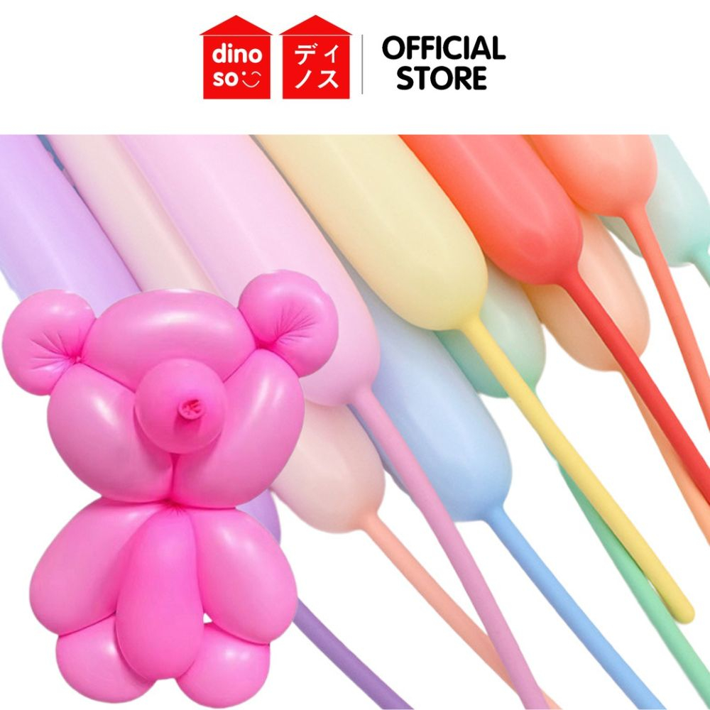 DINOSO Balon Latex Twist Pentil Macaron Balon Panjang Pastel Isi 1 Pcs