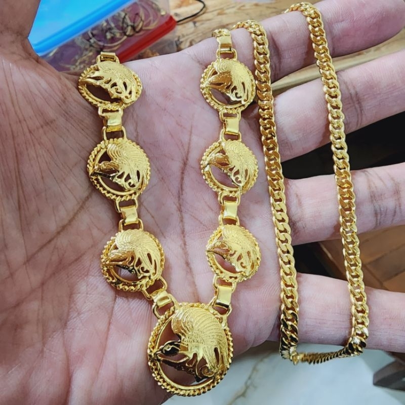 Kalung Burung Papua Cendrawasih Lapis Emas 24k