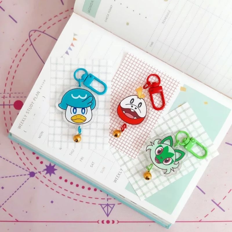 Pokemon Scarlet & Violet Keychain - Starter Pokemon Ver.