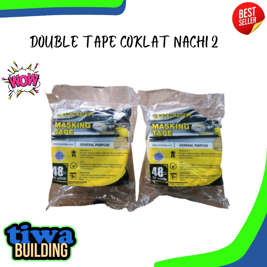 

MASKING TAPE / LAKBAN KERTAS / LAKBAN BOLAK BALIK / DOUBLE TAPE / DOUBLE SIDE TAPE 1 & 2 INCH