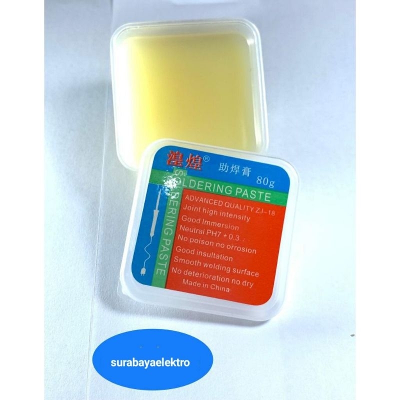 FLUX/PASTA SOLDER KUNING KOTAK 80GRAM/PASTA SOLDER PADAT