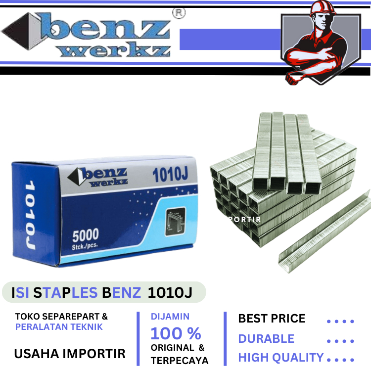 

BENZ Jual 1010J Isi Mesin Staples Paku Tembak U Original Stapler Mata Nailer Gun 5000 Pcs Promo Murah Berkualitas terbaik @UsahaImportir