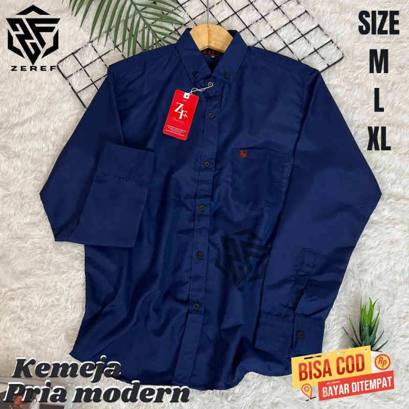 Pakaian Hem Kemeja Pria Polos Lengan Panjang Outfit Atasan Kemeja Hem Laki Laki Tren Masakini  Hem K