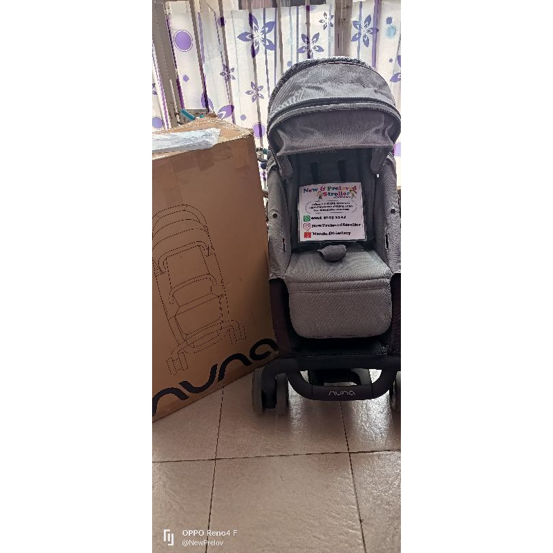 stroller nuna pepp grey preloved