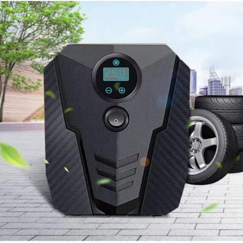 POMPA BAN MOBIL MOTOR SEPEDA ELEKTRIK PORTABLE MINI MULTIFUNGSI BLACK YELLOW MURAH MURAH