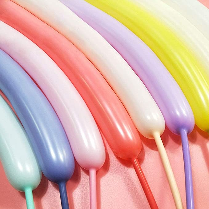 DINOSO Balon Latex Twist Pentil Macaron Balon Panjang Pastel Isi 1 Pcs