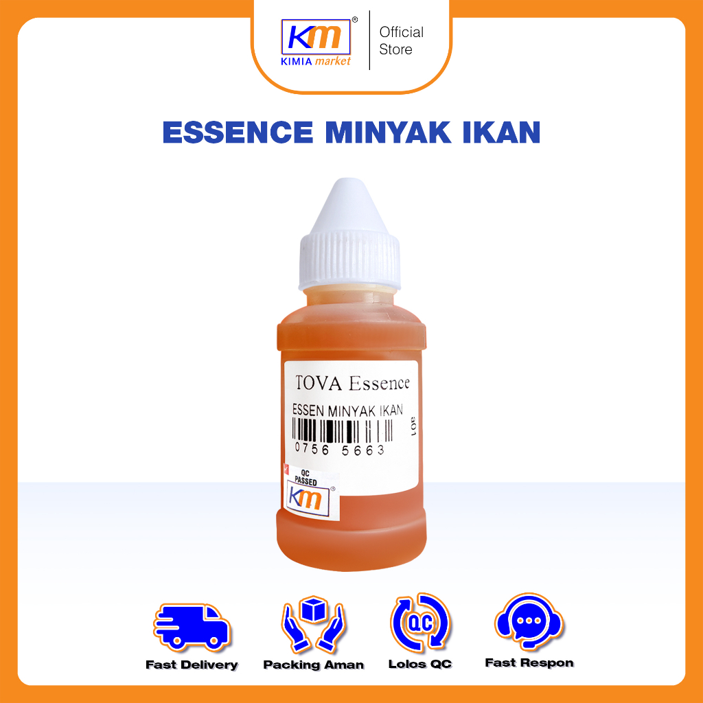 

Essence Minyak Ikan Ukuran 50ml / Perisa Makanan / Penambah Rasa Cair / Perisa Cair Minyak Ikan / Essen Minyak Ikan / Essen Anyir/Pancing