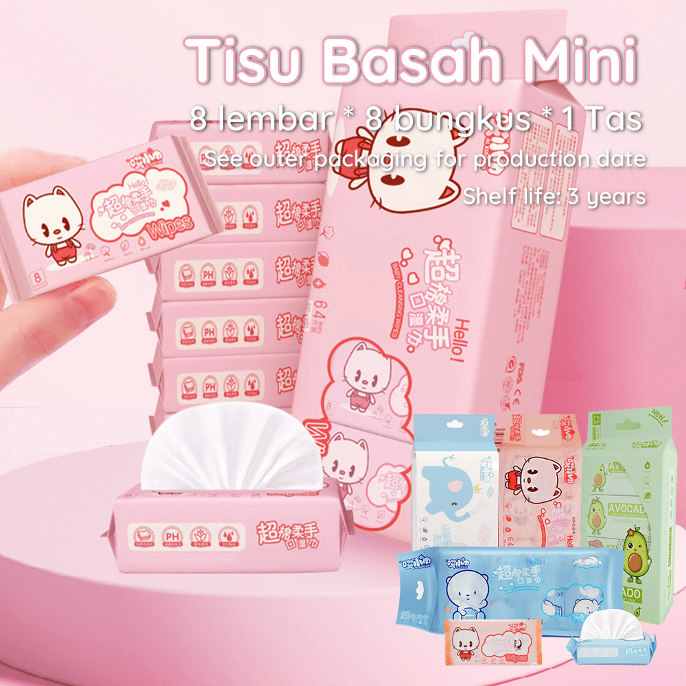 	 AIKOKY Tisu Basah Wet Wipes Mini Tissue Basah Portable	