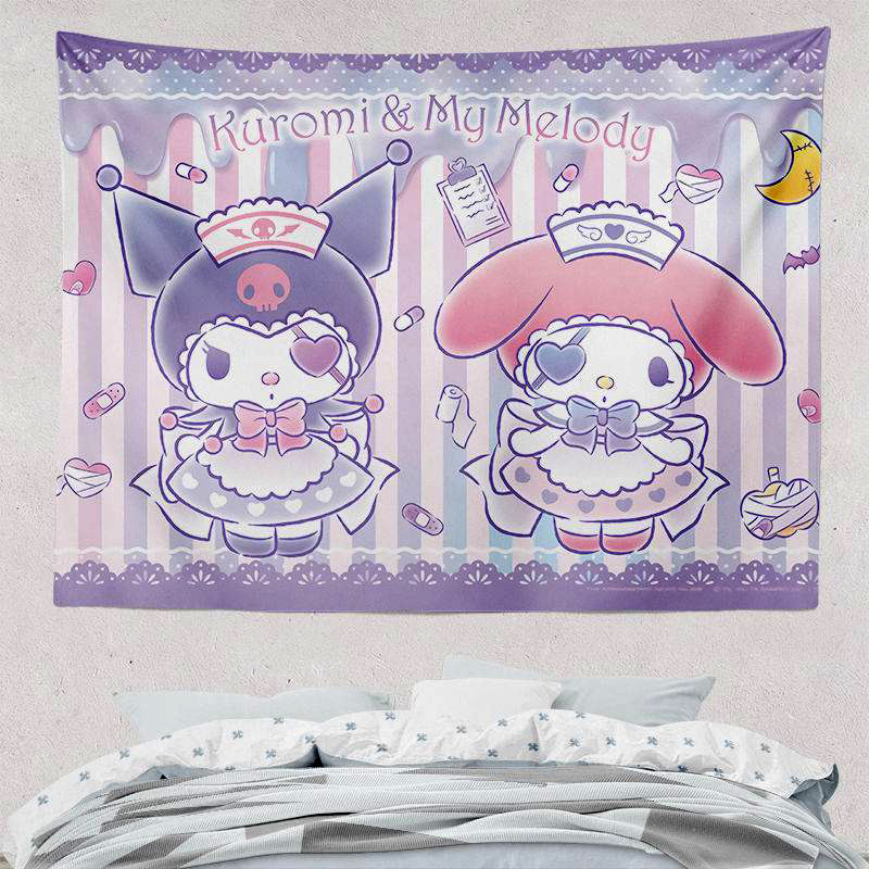 POSTER KAIN WALLPAPER KAIN HIASAN BACKGROUND DINDING MOTIF SARIO CINNAMOROL MY MELODY KARTUN ANIME N
