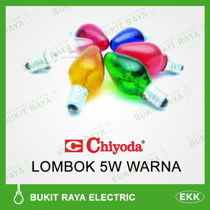 Chiyoda Lampu Pijar Lombok C7,5 5W E12 Warna Lampu Hias