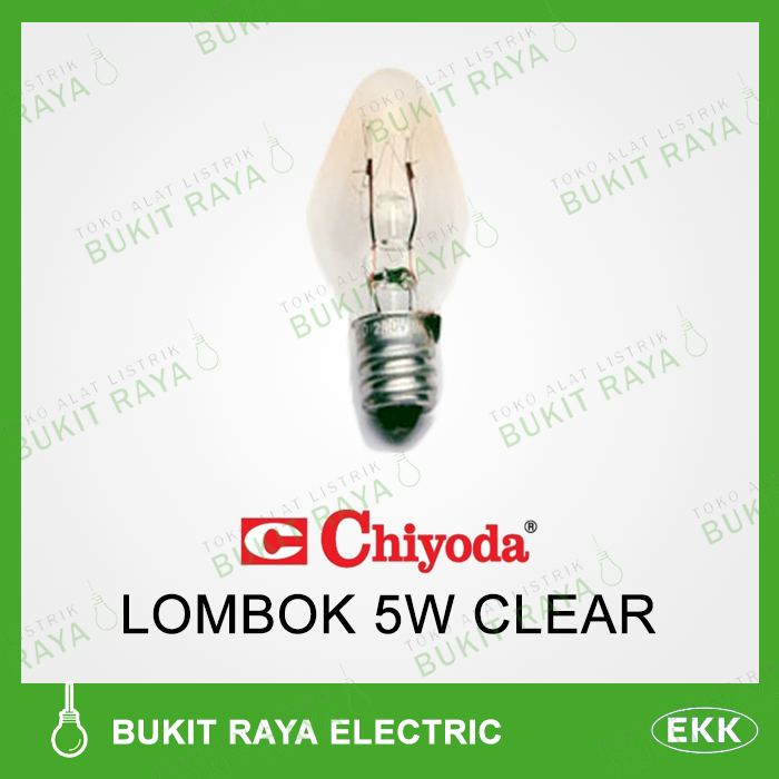 Chiyoda Lampu Pijar Lombok C7,5 5W E12 Clear Lampu Hias