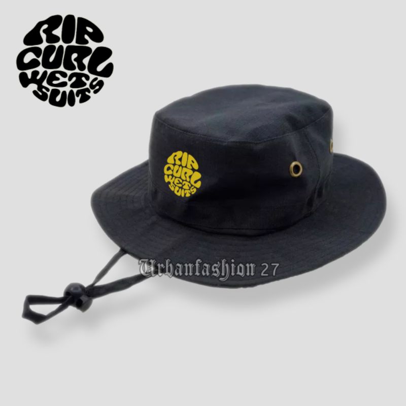 Topi Gunung Casual/Topi Rimba Bucket Tali Outdoor Adventure/Hiking Hat Pria Wanita/RIPCURL WET SUITS