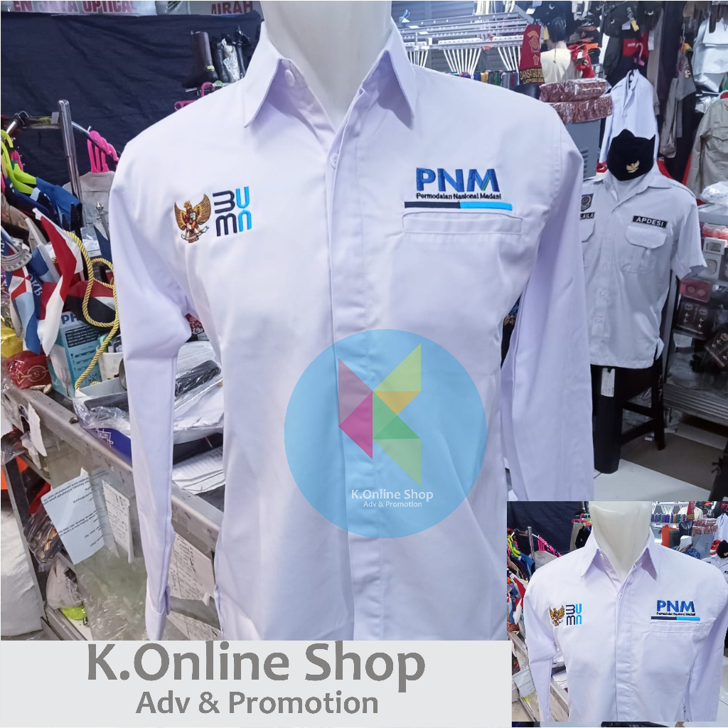 kemeja bumn Pnm seragam bumn pnm baju bumn pnm lengan panjang