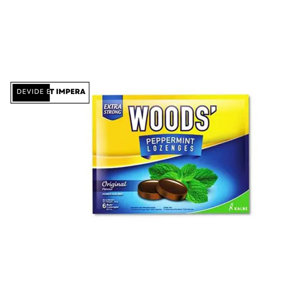 

Permen woods peppermint lozenges Original 6 Tablet