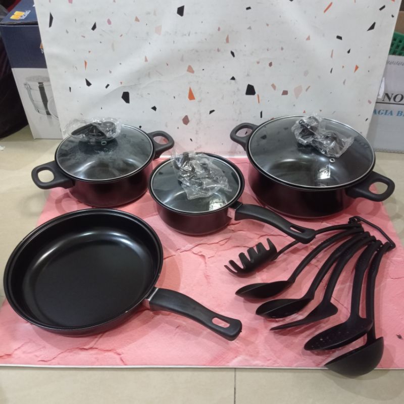 BESTPROMO Panci Set Teflon 13pcs/Panci Cookware Set (Gionee)
