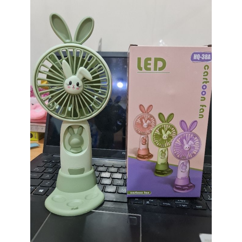 Meimeila Hq-45A Hq-54A Kipas Mini Genggam Kelinci Mini Fan Led