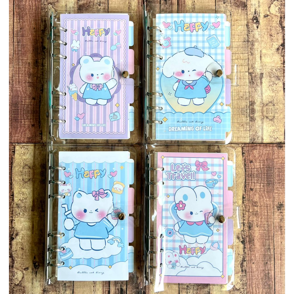 

Soft Binder A6 + Isi Karakter Lucu - Binder Cute DIY Planner - Diary Jurnal - Journal - Agenda Organizer Soft Cover
