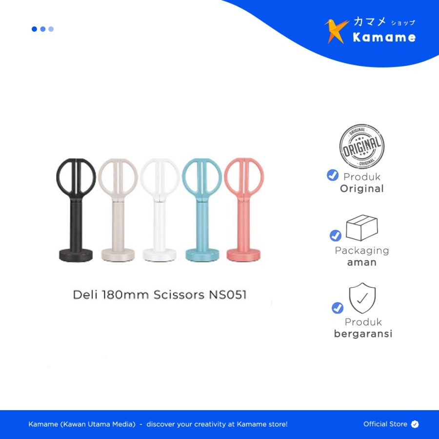 

Deli Nusign Scissors - Gunting Dengan Tempat Anti Slip NS051 - Kamame