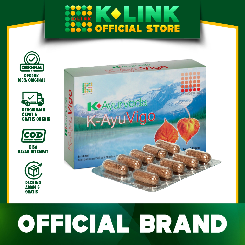 

K Ayuvigo Ayu Vigo Isi 30 Kapsul / 60 Kapsul Ayurveda K Link Official Store