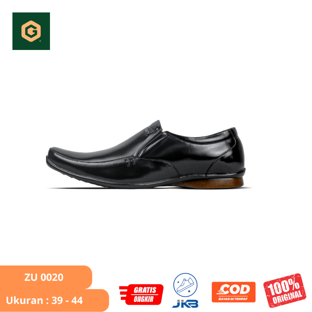 Sepatu Pantofel Kulit Pria GATS ZU 0020 Original - Slip On Pantofel Kulit