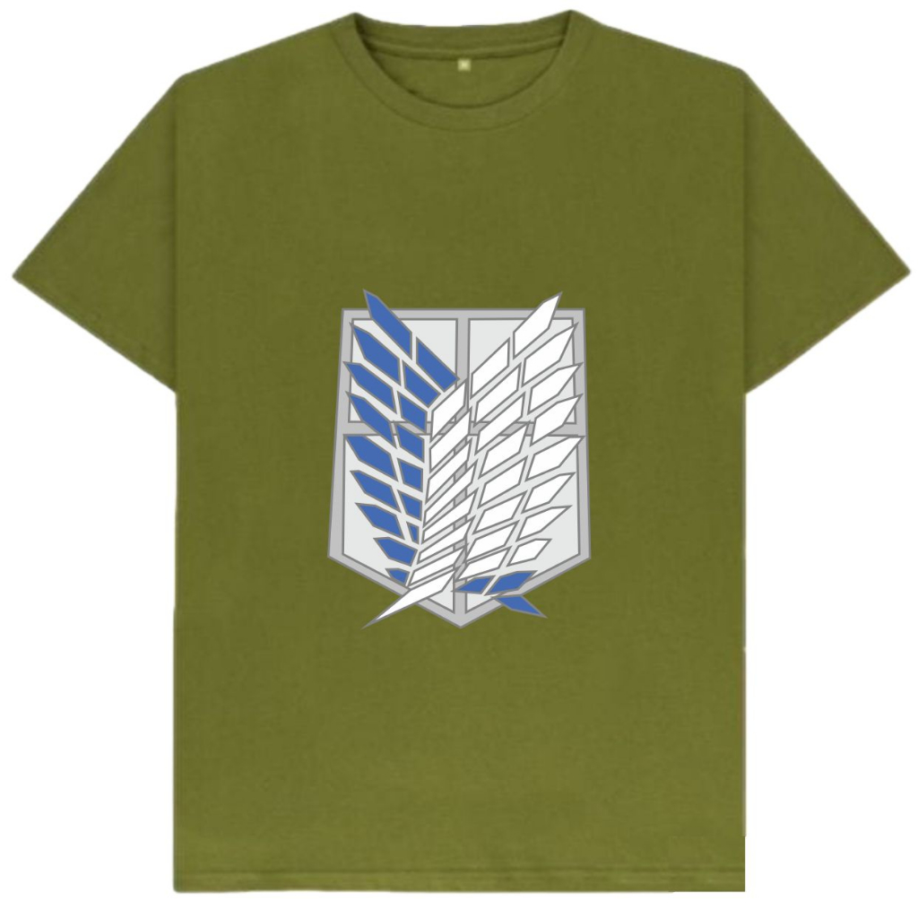Kaos Baju Anak Attack on Titan Kaos Anime  Laki Laki dan Perempuan Usia 1-10 thn Warna Hijau Army