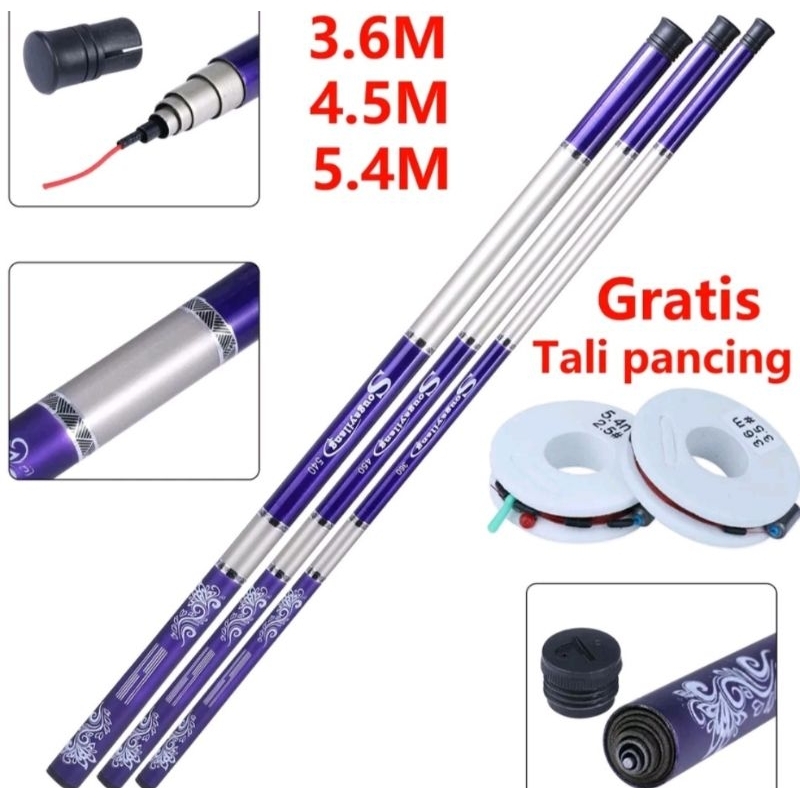 Joran Tegek Sougayilang fishing rod blue impor 450 540 630