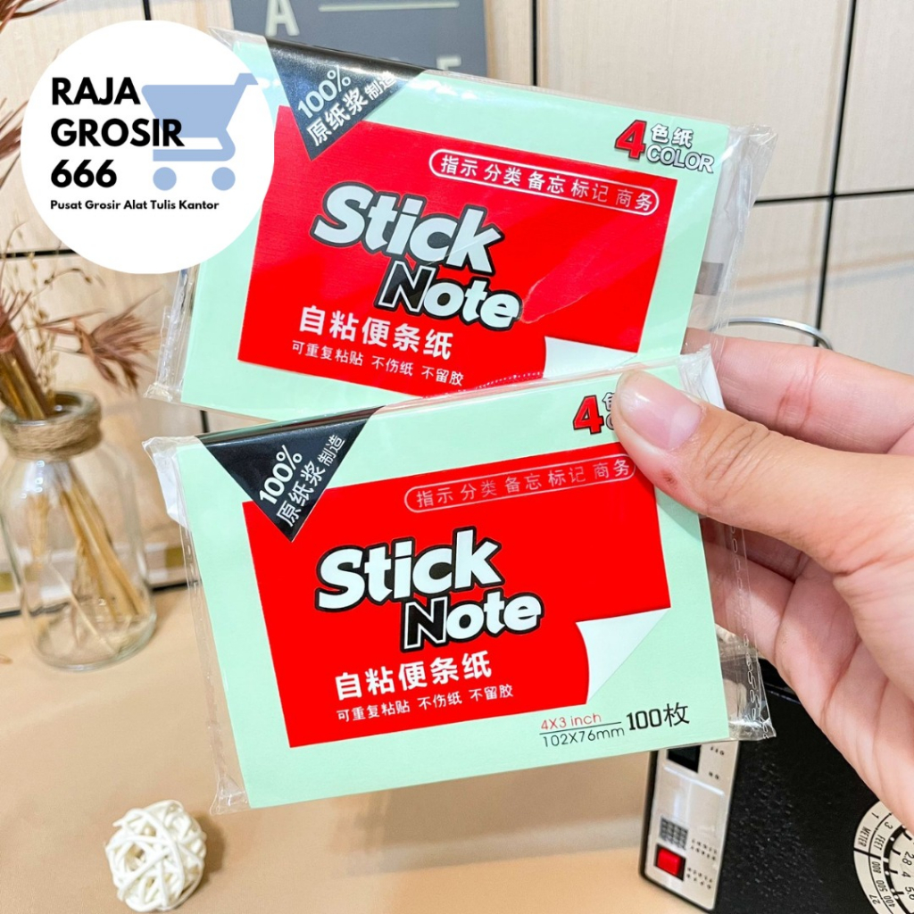 

Sticky note colorful 100 lembar boshilang ukuran 10 x 7.5 cm warna warni stiker tempel termurah alat tulis kantor COD