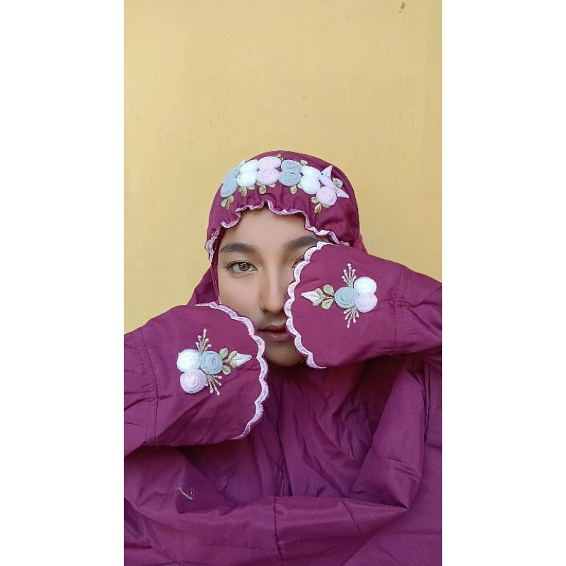 mukena terusan jumbo sutra